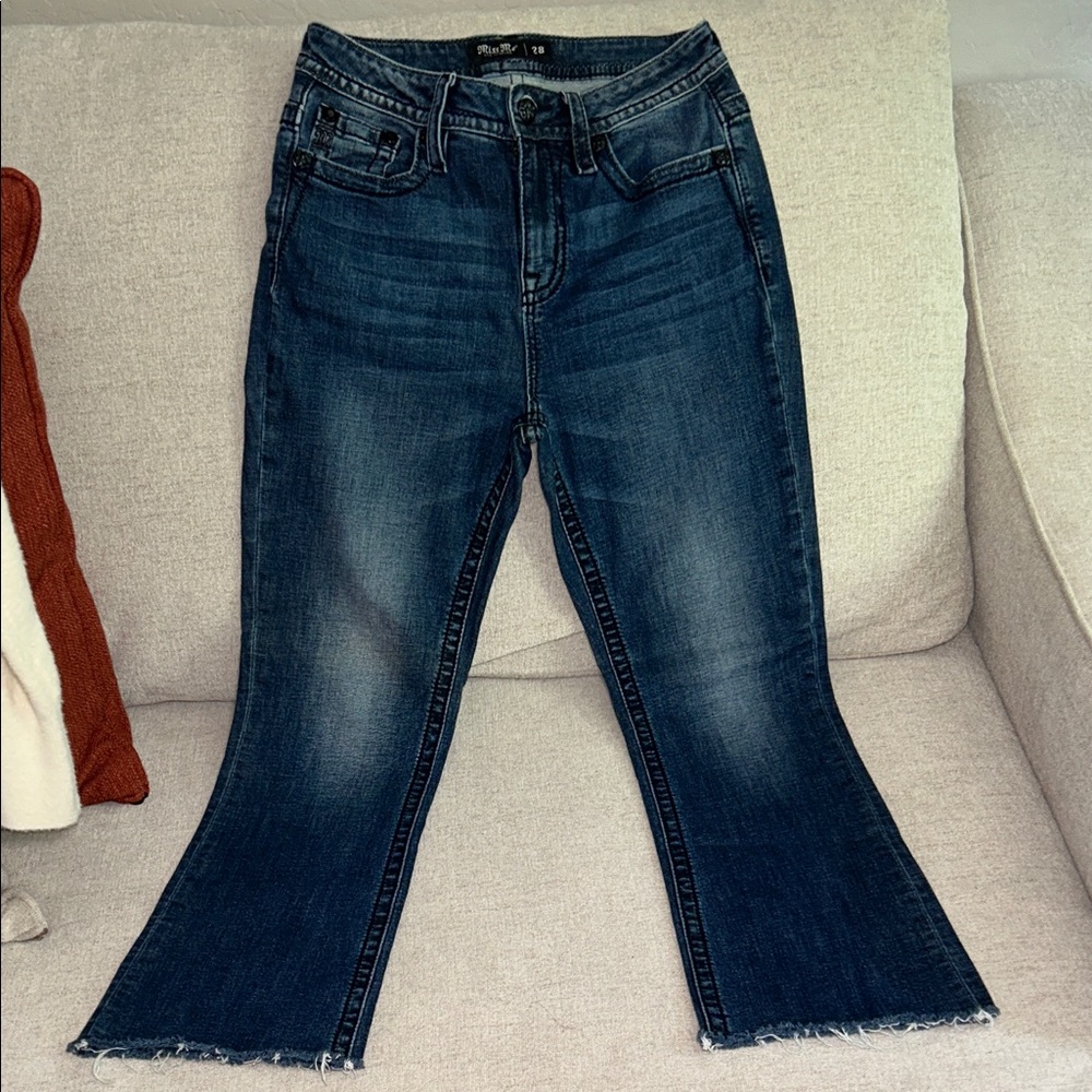MissMe Dark Blue Flare Jeans
